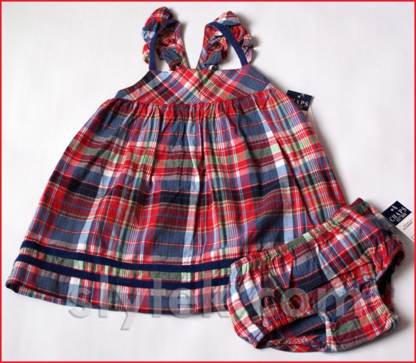 NWT Baby Girls Summer Dress set Carters Chaps Party Wedding Outfit 3 6 