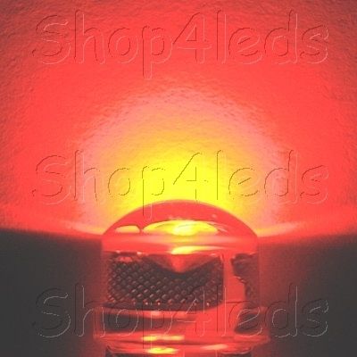 PCS 0.5W StrawHat 8mm 140° Power Red LED 100Kmcd  