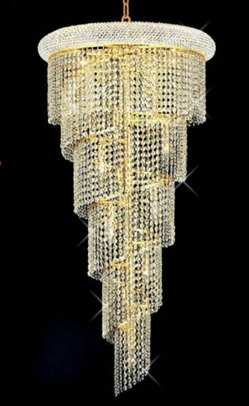 22 Spiral Foyer Beaded Lighting Crystal Chandelier GD  