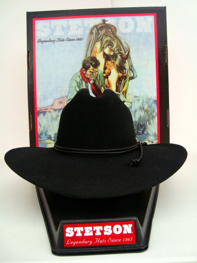 Stetson Cowboy Hat 4x Beaver Fur Felt Black Carson  