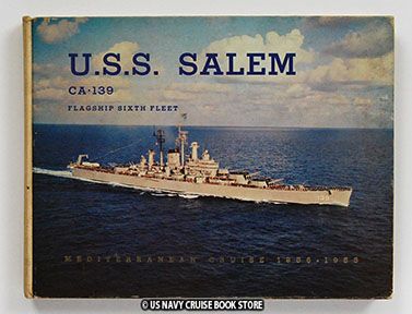 USS SALEM CA 139 MEDITERRANEAN CRUISE BOOK 1956 1958  