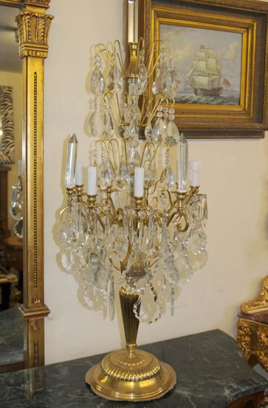 Pair French Empire Ormolu Candelabras Candles  