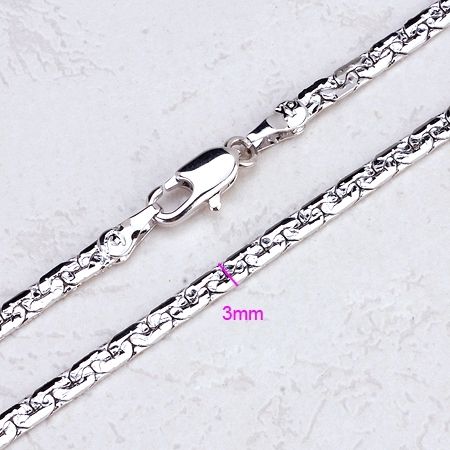 Splendide 9K White Gold Filled Womens Chain Necklace,New 450mm  