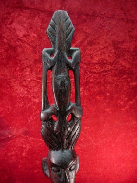   Original 18 WEST AFRICAN WOOD CARVING Sculpture TRIBAL SPIRIT Deity