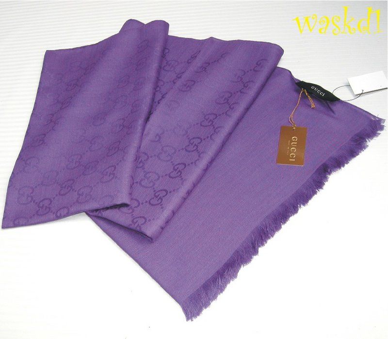 Auth GUCCI wool/silk GG web Monogram PASHMINA shawl NWT  