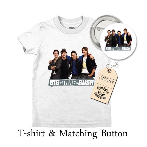 Big Time Rush T shirt & Button Combo 1  
