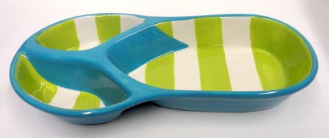 Dennis East Flip Flop Divided Dish Summer 60005 Purple  