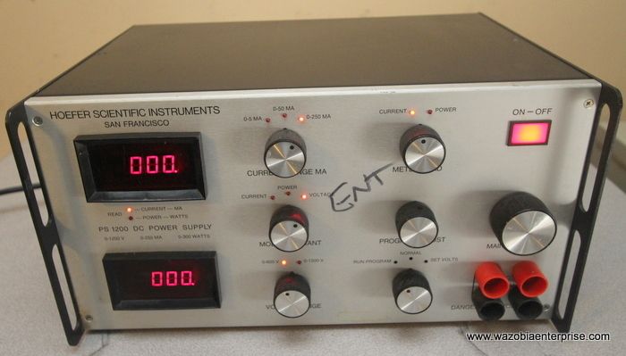 HOEFER SCIENTIFIC INSTRUMENTS PS 1200 DC POWER SUPPLY  