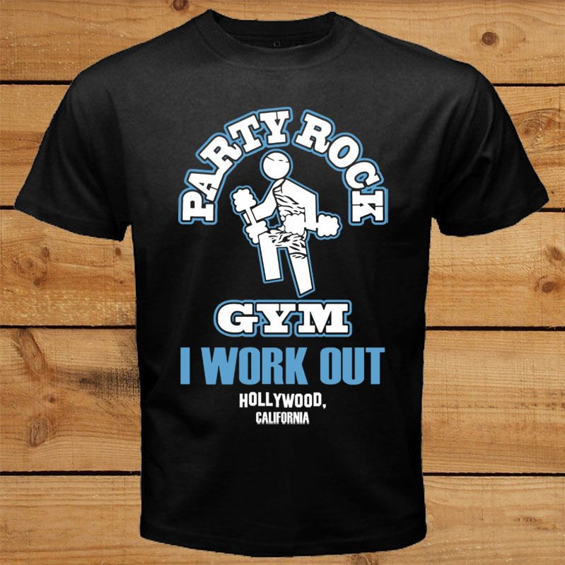 Party Rock Gym B/A T Shirt Sexy And I Know It Shuffle Crew LMFAO 