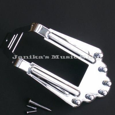 CHROME TAILPIECE TAIL PIECE + STUDS FITS SELMER MACAFFERRI ACOUSTIC 