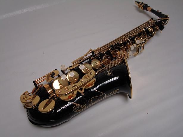 Professional Black Gold Alto Saxophone Sax Brand New  