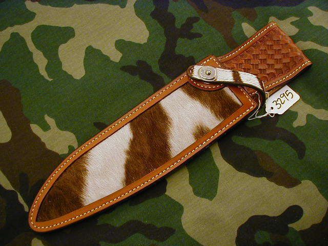 CUSTOM SHEATH RANDALL KNIVES KNIFE FOR SASQUATCH CUSTOM ZEBRA  