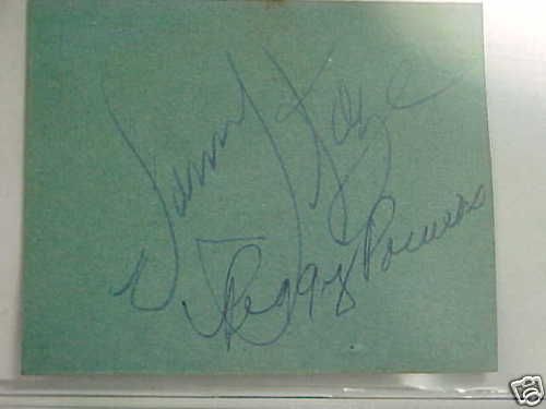 Authentic Sammy Kaye & Peggy Powers Autograph  