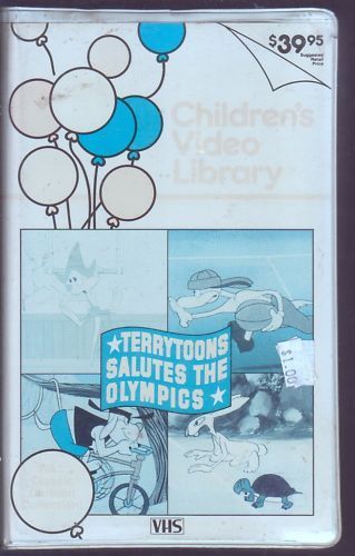 TERRYTOONS SALUTES THE OLYMPICS cartoon~RARE VHS  