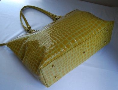 245 Brahmin Patent Large Alden Daffodil  