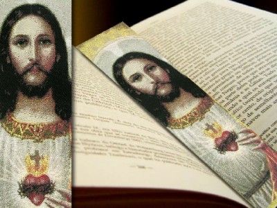 Tapestry Sacred Heart Jesus Book Marker 9 NEW  