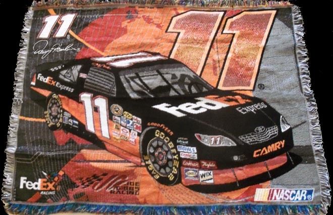 Denny Hamlin blanket bedding 50x60 fedex #11 JG Racing  