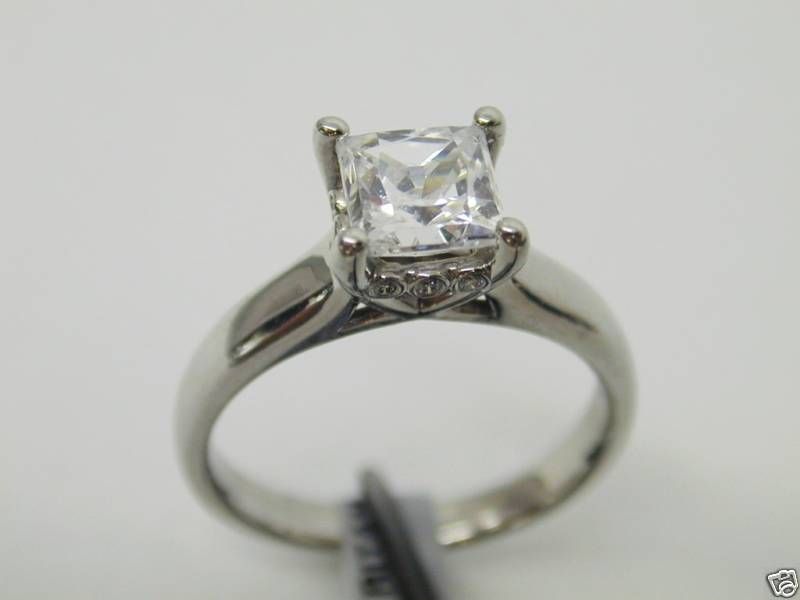 RITANI DIAMOND ENGAGEMENT RING PLAT. NEW. FITS 1.5ct  