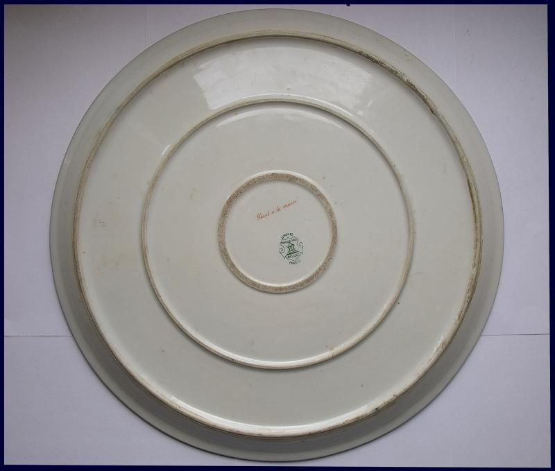 ANTIQUE FRENCH LIMOGES PORCELAIN TRAY,PLATE HANDPAINTED  