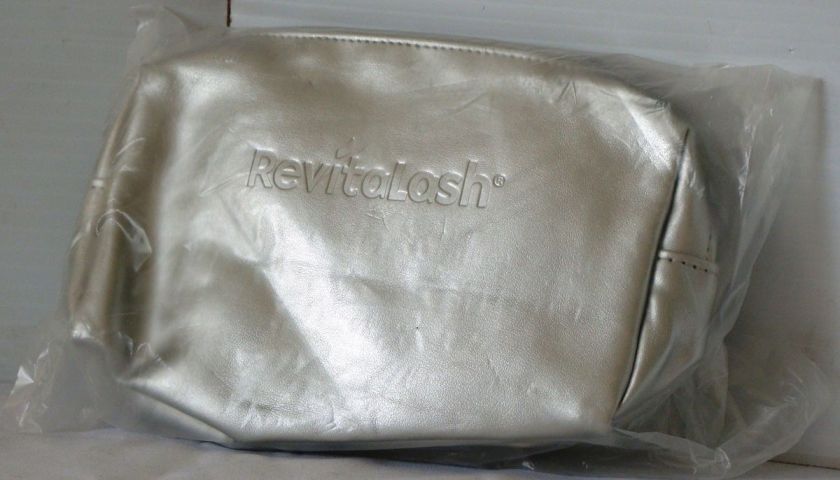 NEW Silver REVITALASH Vinyl Zippered MAKEUP/ Bag COSMETIC CASE  