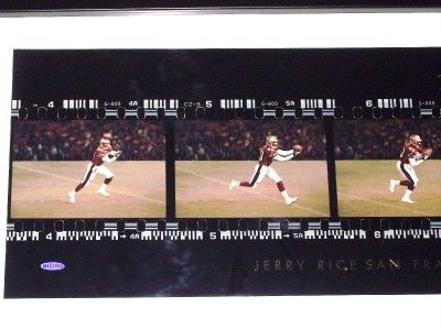   Framed Limited Edition Jerry Rice Filmstrip AUTOGRAPH UDA COA  