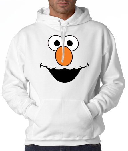 Elmo Face Sesame Street 50/50 Pullover Hoodie  
