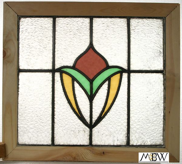 Antique Lead Glazed Stained Glass Window (FGBA900018E)  