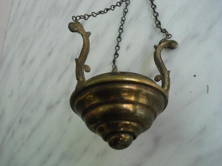 1930s ANTIQUE WALL CANDLE HOLDER ICON LAMP  