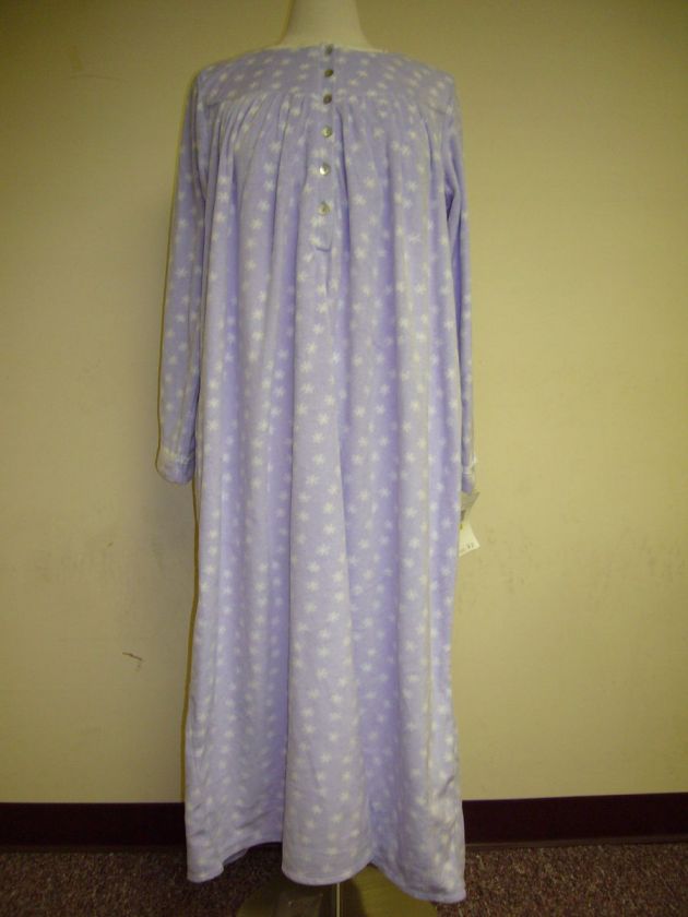 NEW EILEEN WEST LILAC MICROFLEECE NIGHTGOWN MEDIUM  