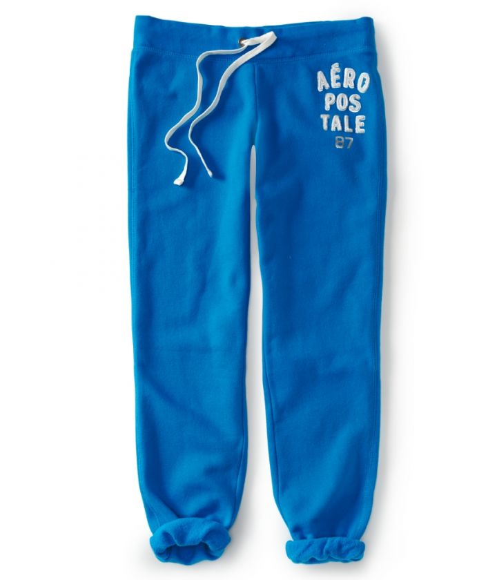 aeropostale womens aero stacked heritage cinch sweat pants  