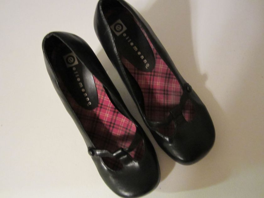 Womens Black ellemenno Shoes 3 Heel size sz 6.5 6 1/2  