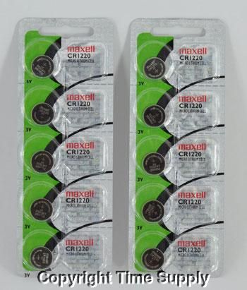 10 original maxell 1220 CR 1220 Lithium 3V Battery  