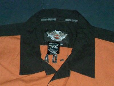 Mens HARLEY DAVIDSON Thick Short Sleeve Shirt Size2XL NICE FREE 