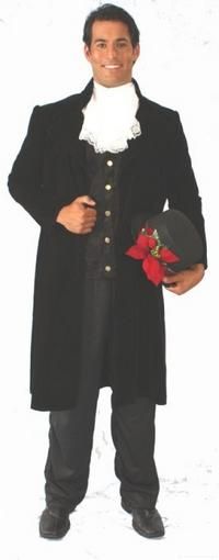 Costumes Mens Velvet Caroler or Leprechaun Jacket Grn  