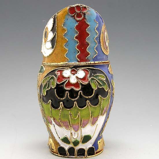 Traditional Cloisonne Enamel Teeth Box Lovely Owl  