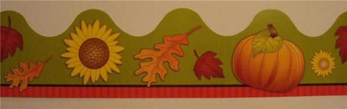   Pumpkins Leaves Sunflower Bulletin Board Border Trim Teacher Supply