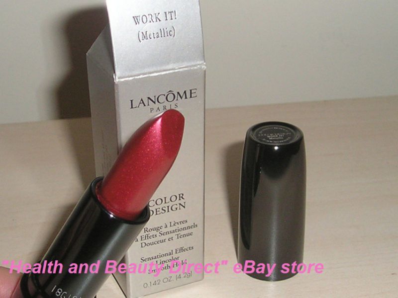 LANCOME COLOR DESIGN LIPSTICK ~ WORK IT  (Metallic)  