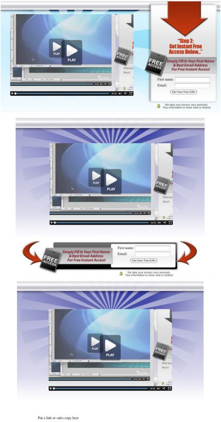 Premium Video Squeeze Page Templates