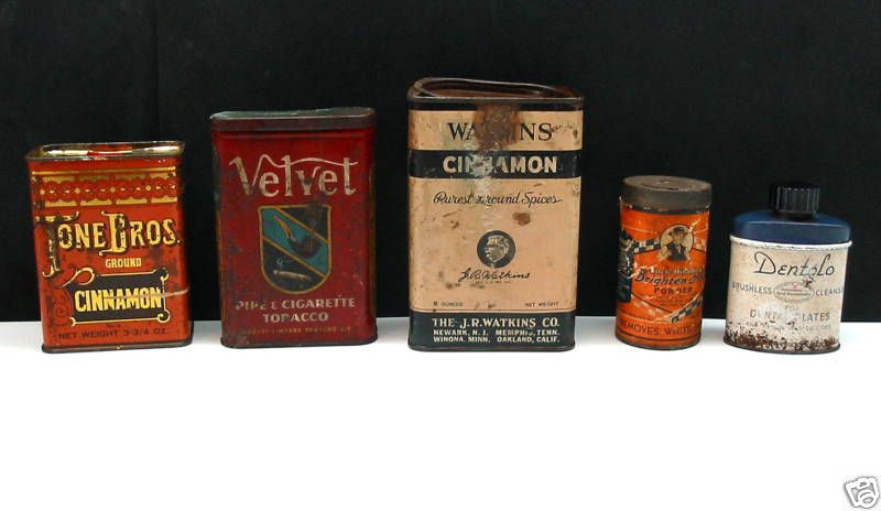   OF 5 VINTAGE CIRCA 1930s HOUSEHOLD PRODUCTS, VERY RARE, Must See This