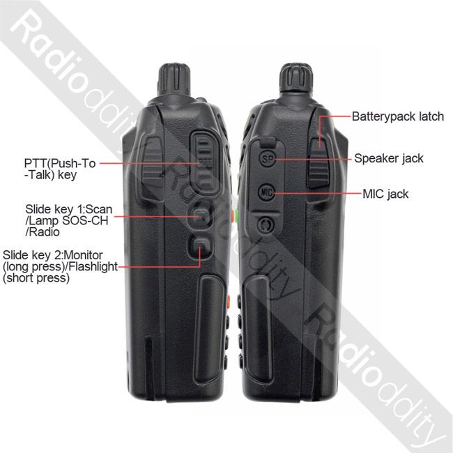   Dual Band 2 way Radio U/V 136 174/420 520MHz Ham Walkie Talkies  