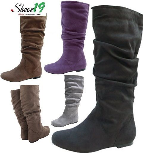 Fashion @ Women Mid Calf Rubber Cowboy Rain Boot Shoes  