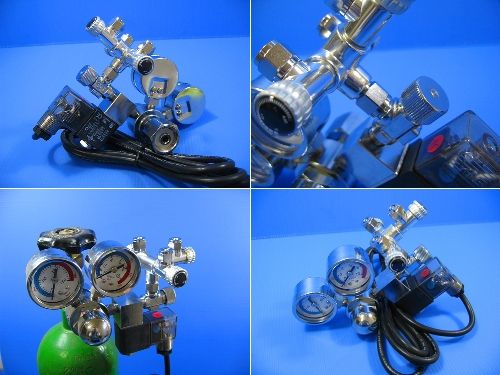 Tri Regulator & co2 Solenoid Regulator   3way Brass  