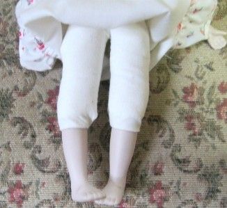 VINTAGE PORCELAIN BISQUE 8 ORNAMENT DOLL  