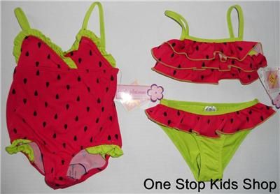 WATERMELON Girls 12 18 24 Months 2T 3T 4T Bikini SWIMSUIT Swim Bathing 