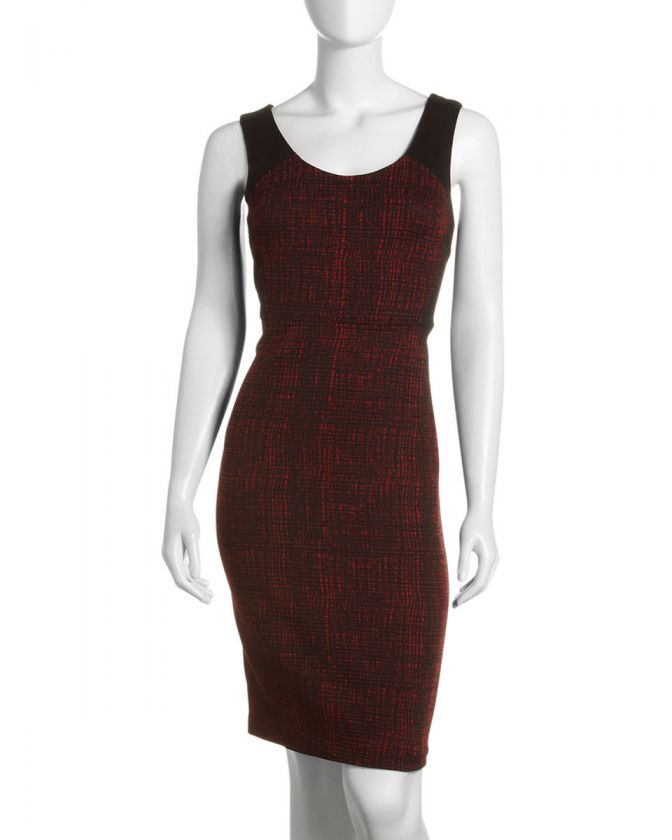 Sharagano Solid Inset Sheath Dress  