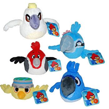 Angry Birds Plush   Rio   SET OF 5 (Blu, Nigel, Jewel, Pedro & Nico 