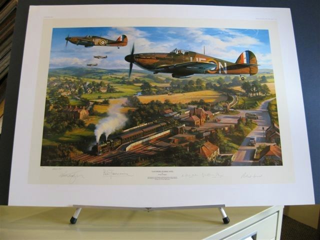 Tangmere Hurricanes Trudgian Ace Signed Aviation Art AP  