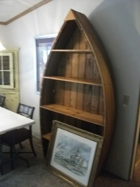  vtg bookshelf display case Kitsap County art puget sound seattle wood