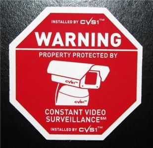 Free Spy Video Camera CCTV Alarm System Decals  