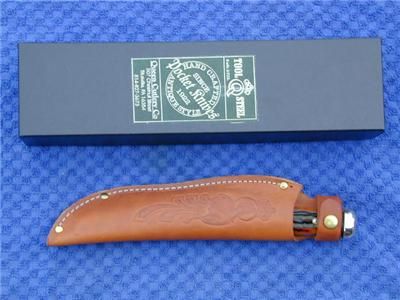 Queen Cutlery Company Aged Honey Amber Stag Bone Series Hunter Skinner 